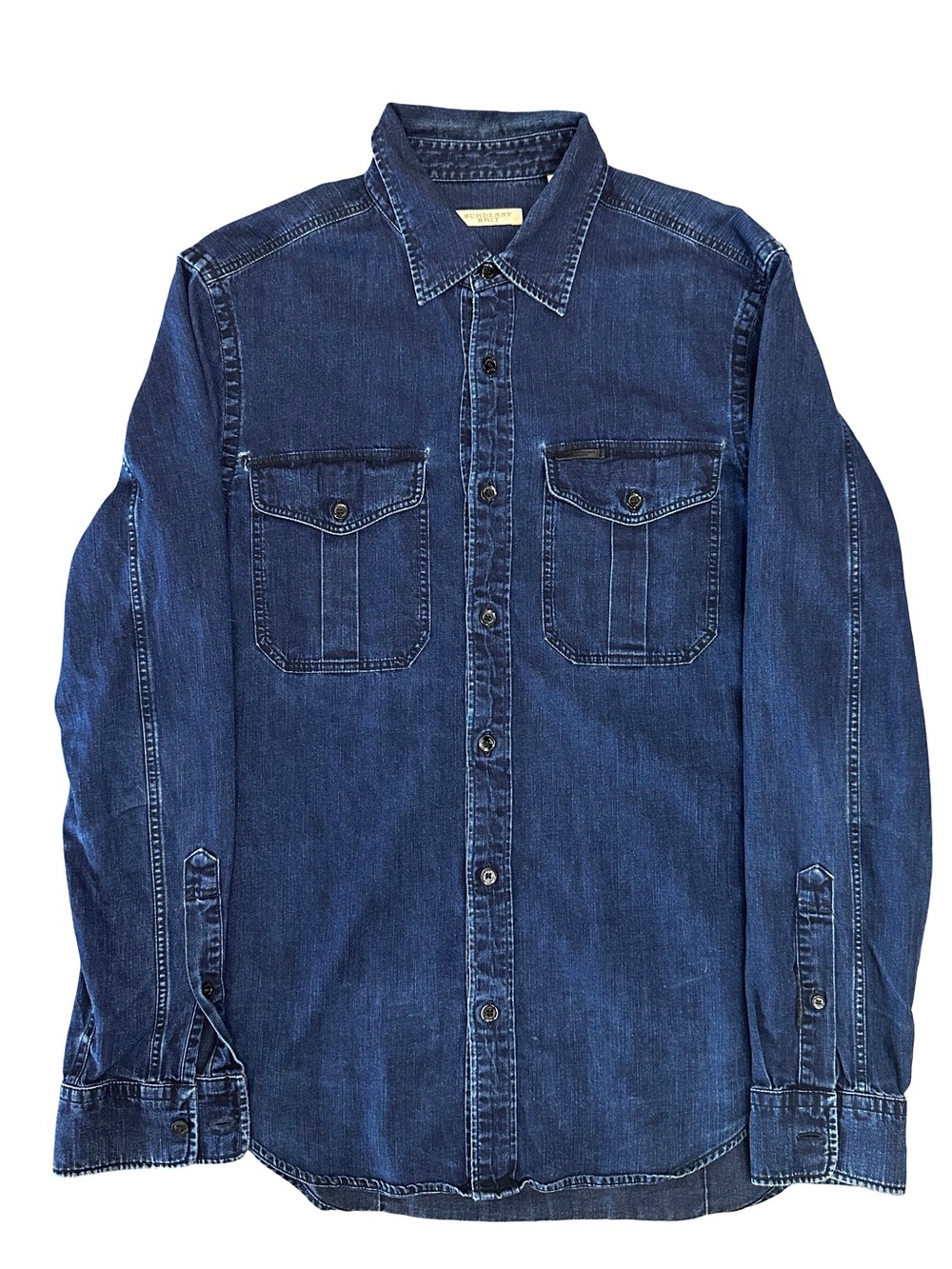 Burberry Brit Men’s Dark Wash Denim Shirt — Size M (Minor Flaw)